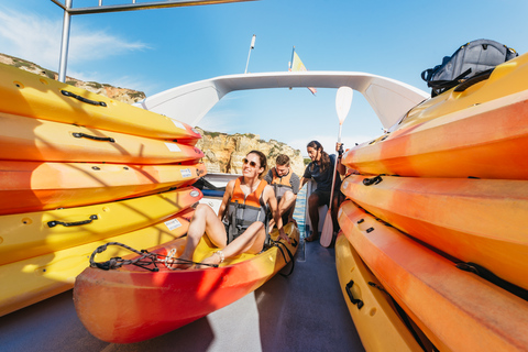 Depuis Lagos : kayak et exploration de grottes en bateau