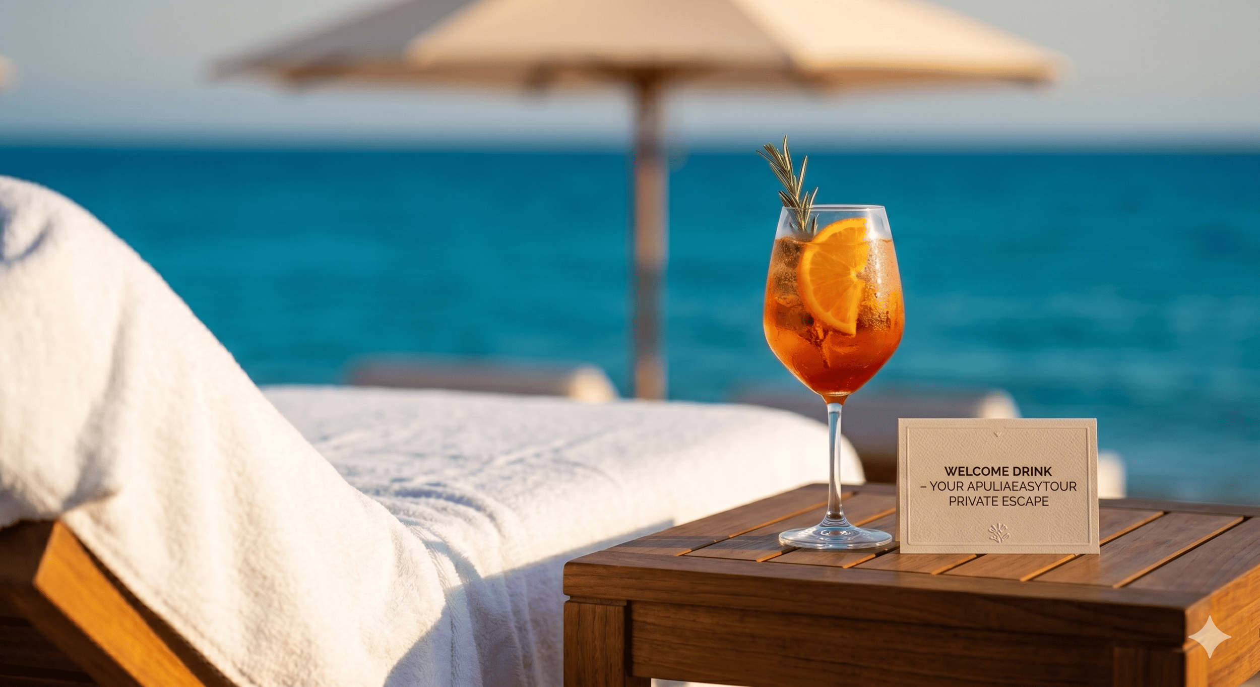 Brindisi: Privater Strandtag mit Transfer und Liegestuhl