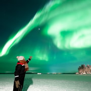 Rovaniemi : aurores boréales avec option photo et barbecue