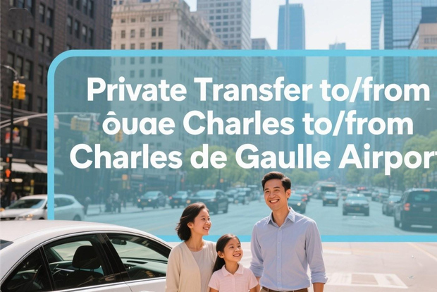 París: traslado privado desde/hacia el aeropuerto Charles de Gaulle