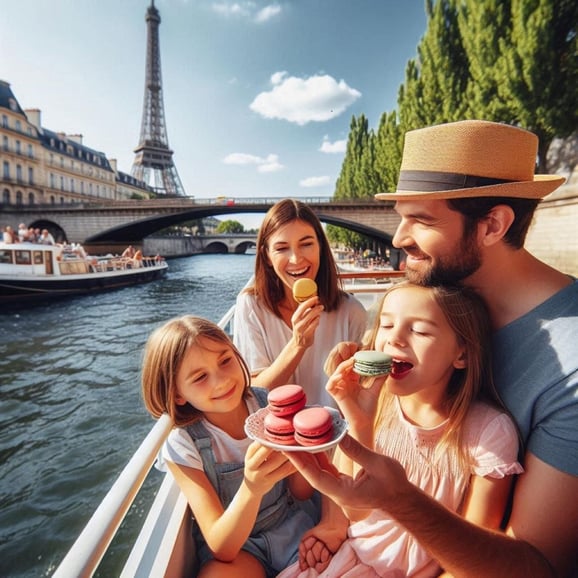 Paris Seine River Cruise with Free Macaron Tasting