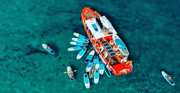 Ibiza: Secret Coves Guided Boat Tour with Open Bar and Tapas
