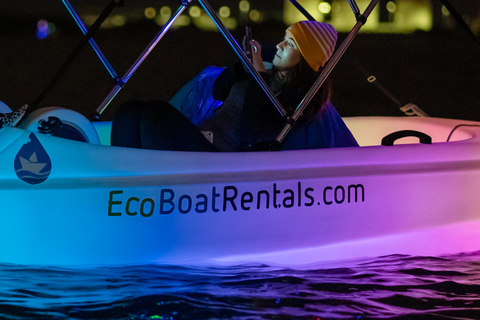 San Diego: Night date on Glow pedal Boat with Downtown views