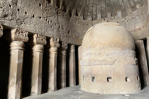 Bombay: Cuevas de Kanheri y Templo de la Pagoda DoradaBombay: Cuevas de Kanheri + Templo de la Pagoda Dorada