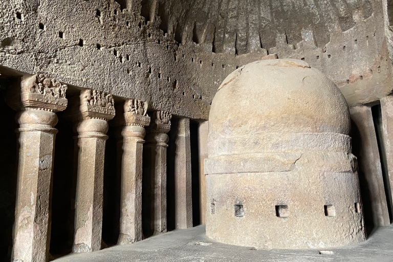 Bombay: Cuevas de Kanheri y Templo de la Pagoda DoradaBombay: Cuevas de Kanheri + Templo de la Pagoda Dorada