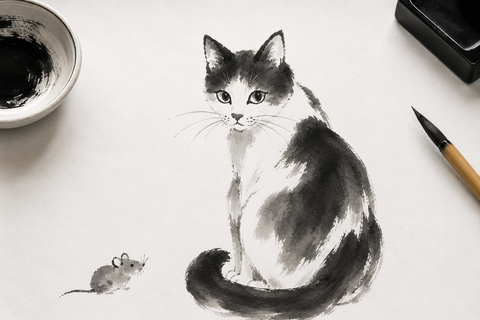 Hiroshima: Japanese Sumi-e Ink Painting Experience