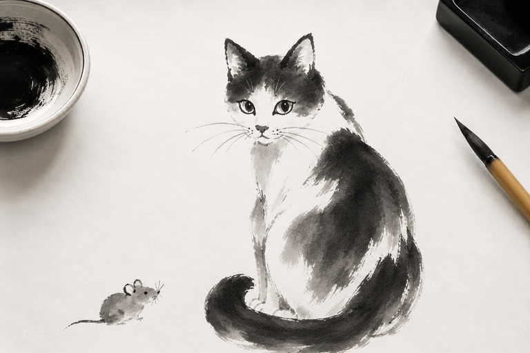 Hiroshima: Japanese Sumi-e Ink Painting Experience