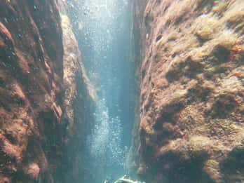 Scuba Diving in the Volcanic Caldera/shorelines of Santorini