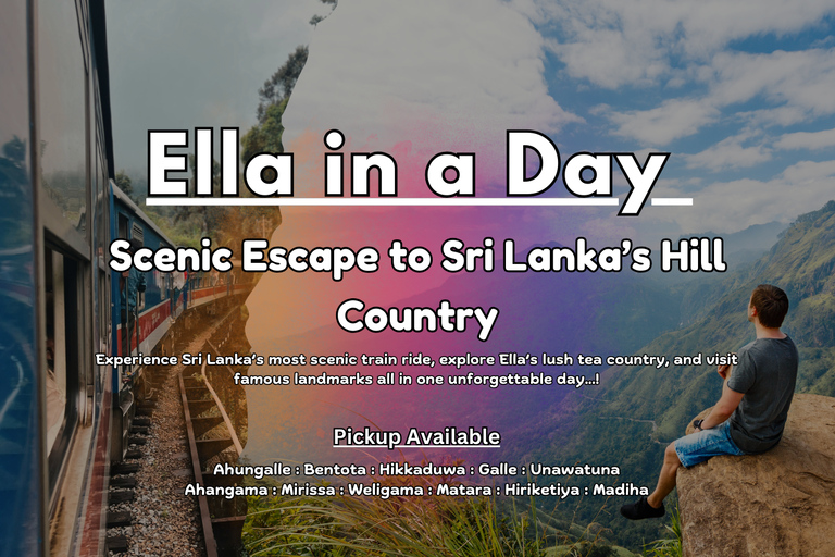 Excursão de dia inteiro a Ella saindo de Mirissa/Ahangama/Hikkaduwa/BentotaExcursão de dia inteiro a Ella a partir de Mirissa/Ahangama/Hikkaduwa/Bentota