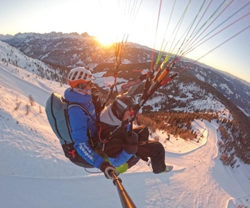 Paragliding tandemflyvning Kronplatz Dolomitterne Alperne