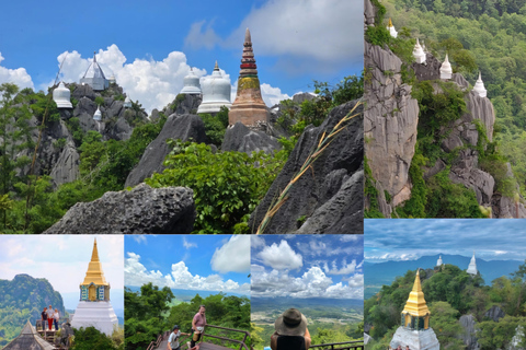 Chiang Mai: Sky Pagodes, Lampang, &amp; Skywalk Lamphun TransferGroepstransfer vanuit Lampang