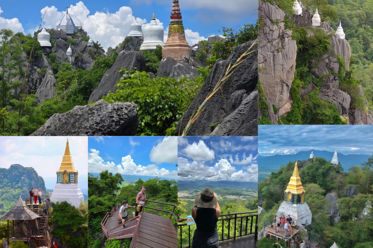 Chiang Mai: Pagode del cielo, Lampang e trasferimento Skywalk LamphunTrasferimento di gruppo da Lampang