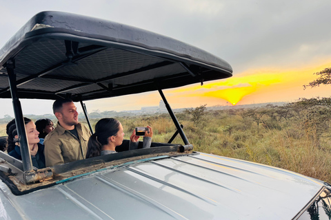 Nairobi Park Safari, Sheldrick's Orphanage & Giraffe Center Shared Drive in Open-Roof Van Game Drive