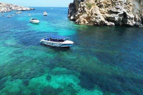 Rejs o zachodzie słońca - Gozo, Comino: Błękitne i kryształowe laguny + jaskinie