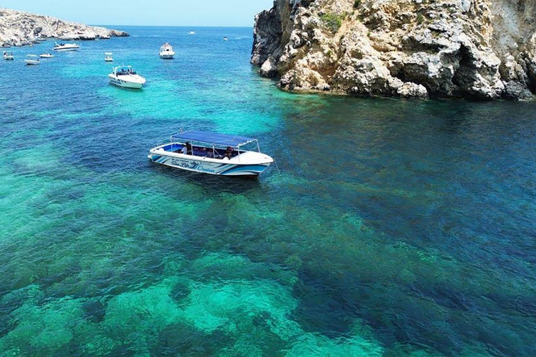 Crucero al atardecer-Gozo,Comino:Lagunas azules y cristalinas+Cuevas