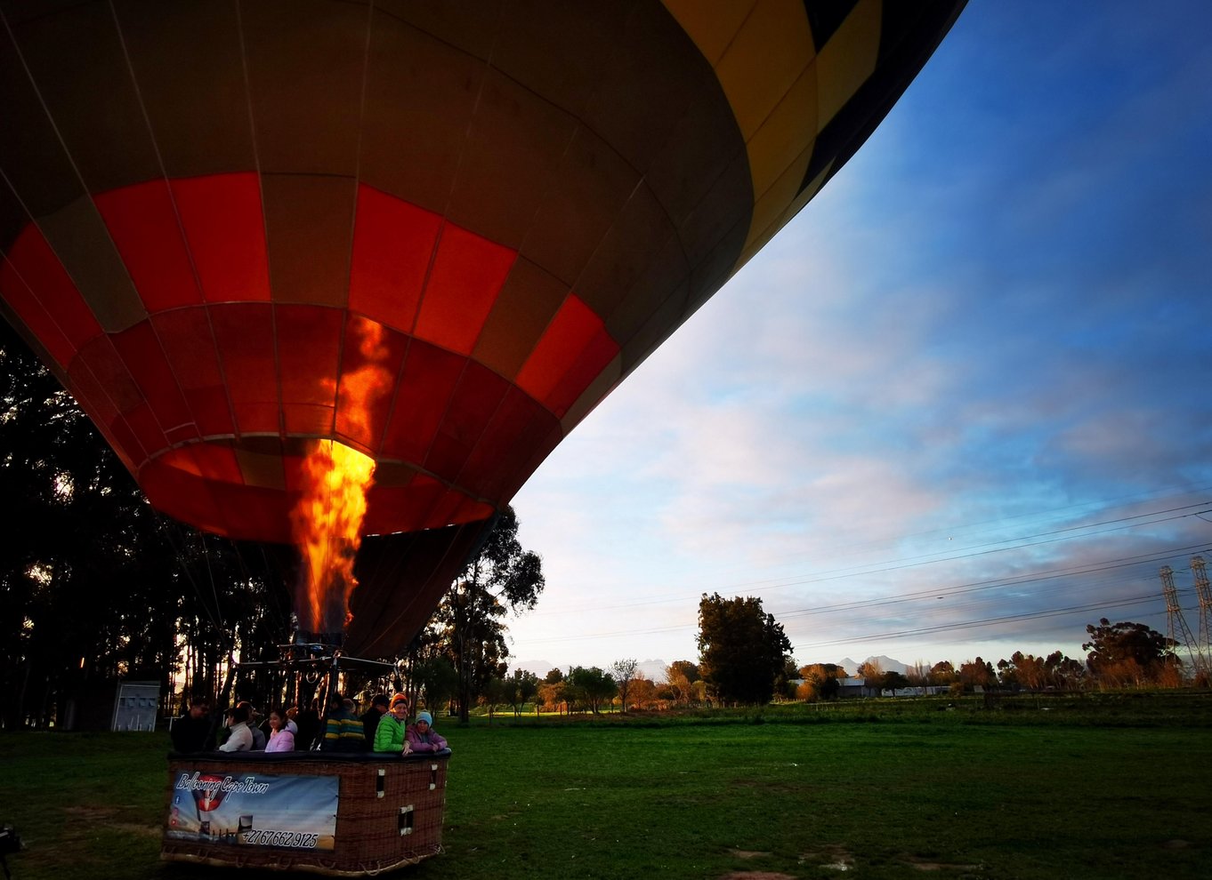 Varmluftsballon og Cape Wine-områder Privat guidet tur