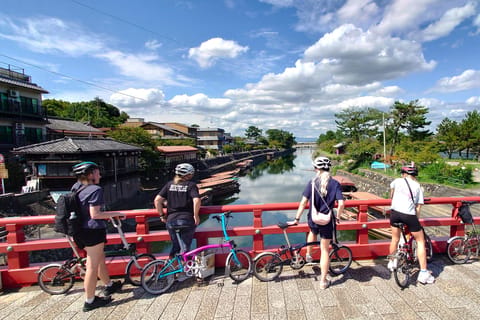 Cycling Tour at Uji's Matcha Green Tea Fields and Heritage
