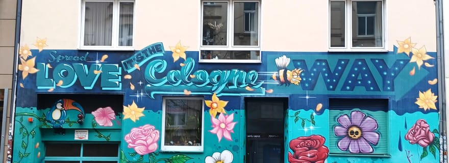 Cologne : visite à pied des arts de la rue dans le quartier belge