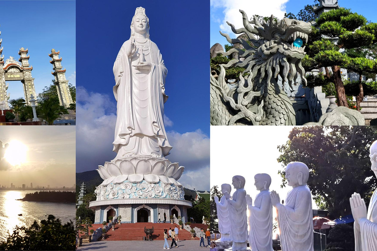 Marble Mounatains -Lady budda- coconut village & Hoi An . Marble & Monkey Mountain, AmPhu Cave & HoiAn by Night