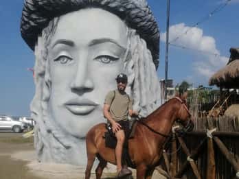 Cartagena : Randonnée à cheval sur la plage avec photos et déjeuner