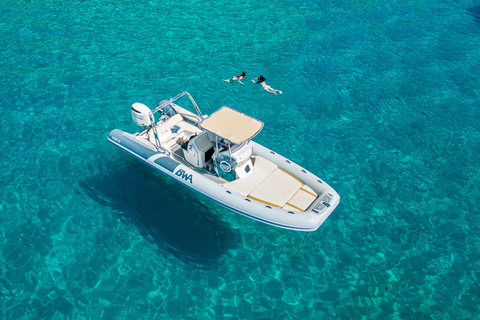 Cagliari: Zodiac Boat Tour, 3-4 SwimStops, Wine & Snorkeling Cagliari: Zodiac Boat Tour, 3-4 Stops, Wine & Snorkeling