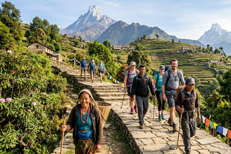 Pokhara: Annapurna Foothills Day Group Hike with Transfers