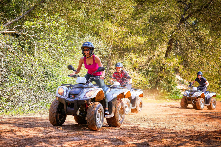 Mallorca: Passeio de quadriciclo com mergulho com snorkel e salto de penhascoItinerário de verão: incluindo passeio com snorkel, natação e salto de penhasco