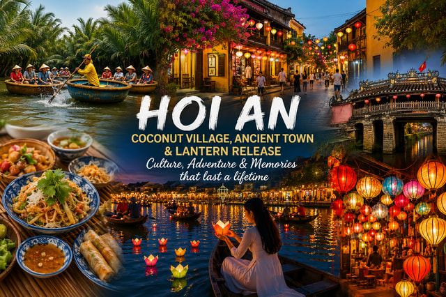 Hoi An: Coconut Village, Ancient Town & Lantern Release