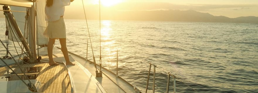 Héraklion : Excursion en voilier privé au coucher du soleil sur l'île de Dia