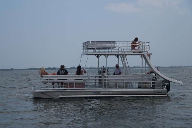 Visit Dewey Beach Double-Decker Party Pontoon Boat Rental in Rehoboth Beach, DE