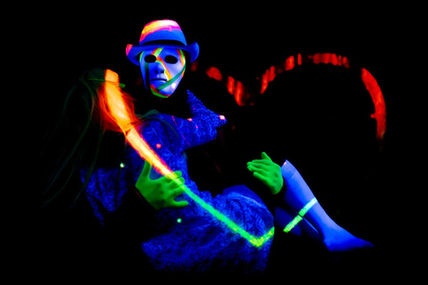 Prague: Underground Black Light Theatre Interactive Show