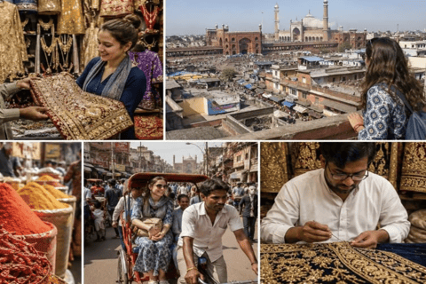 Delhi: Private Shopping Tour with Hotel or Airport Pickup Private AC Car Driver With Guide and Street Food