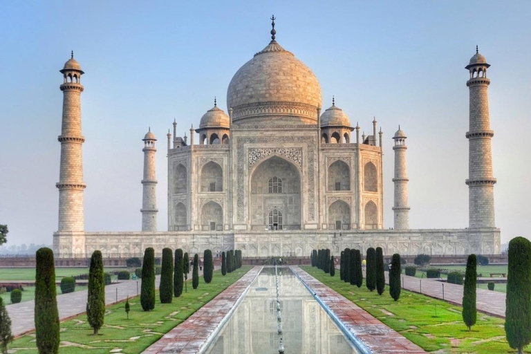 From Delhi:Sunrise Taj Mahal Tour with Elephant conservation Only Car + Guide
