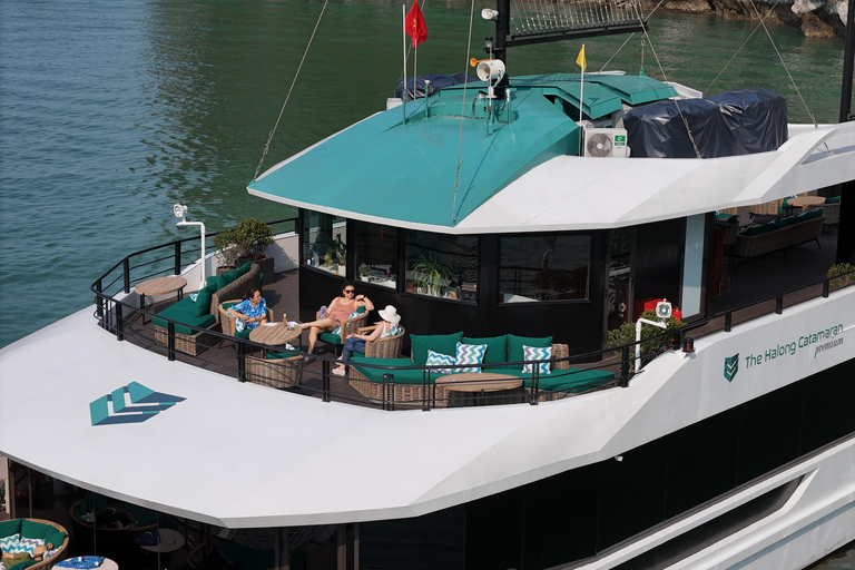Hanoi:Halong Catamaran 5* Day Cruise,champoline,water slide Without Transfer Service