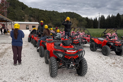 Side/Belek: ATV & Zipline Combo w/ Riverside Swimming Break Shared ATV Quad Safari Off-Road Adventure (Double)