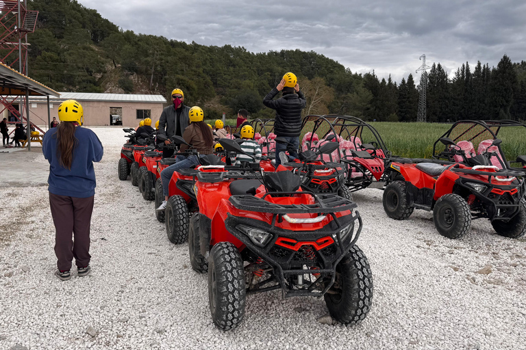 Side/Belek: ATV & Zipline Combo w/ Riverside Swimming Break Shared ATV Quad Safari Off-Road Adventure (Double)