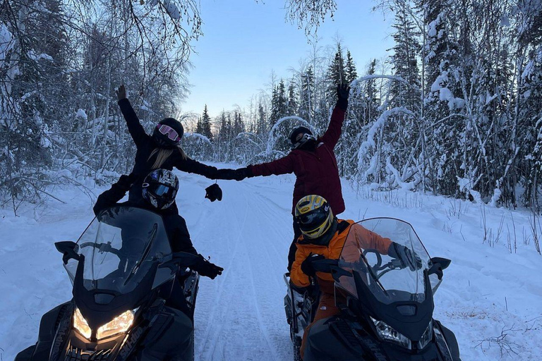Fairbanks, Alaska: Guided Snowmobile Tour Snowmobile Tour: Couple (2 riders per sled)