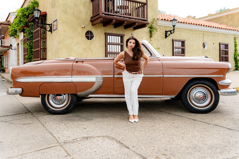 Take a ride in a vintage car and snap some photos in Cartagena de Indias Vintage car ride with a photo shoot