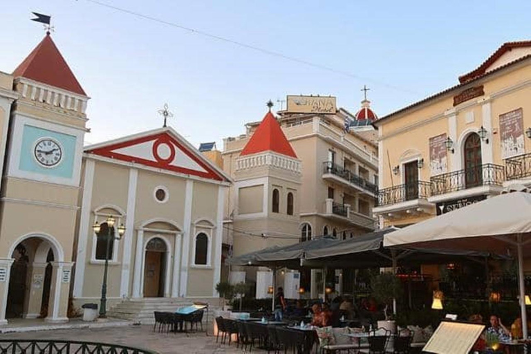 Visite nocturne de la ville de Zante avec transfert et dîner