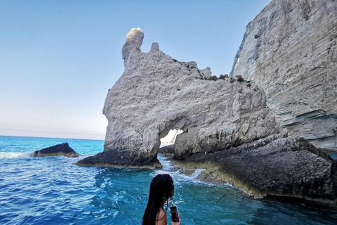 Zakynthos: Shipwreck Beach, utsiktsplats, blå grottor dagstur