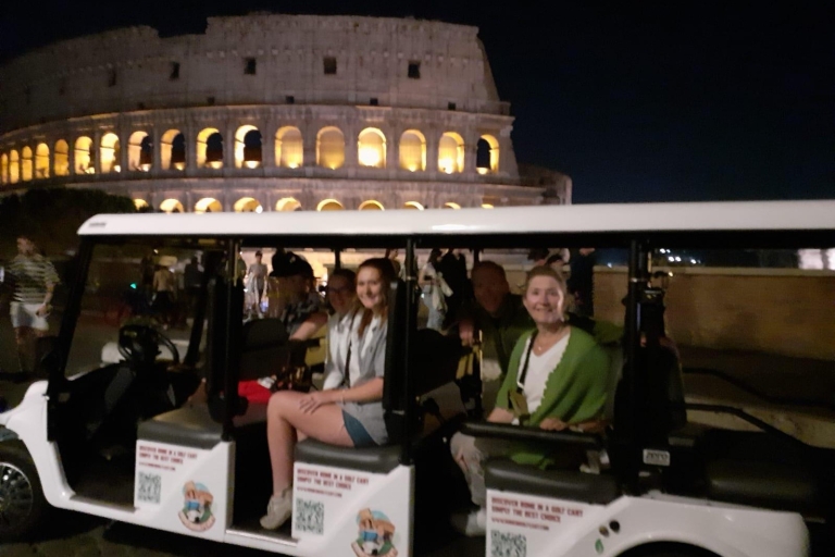 Rome: visite nocturne de 2 heures en voiturette de golf