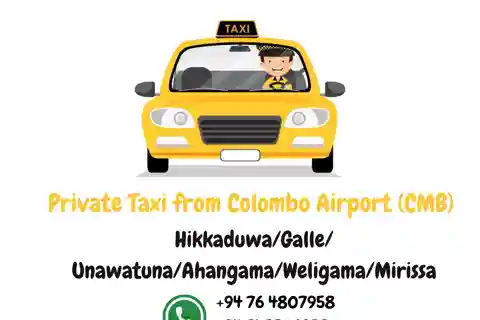 Private Taxi frm Colombo Airport to Unawatuna/Mirissa/Galle