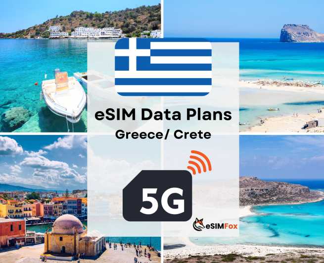 Crète : Grèce/ Europe eSIM Internet Data Plan high speed