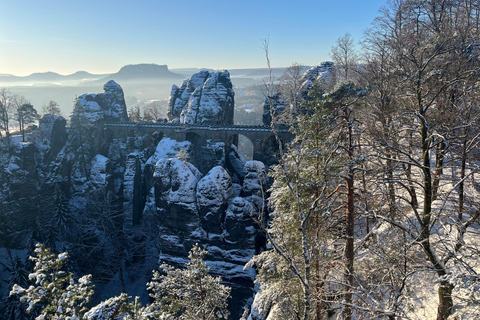 From Dresden: Winter Hike to Bohemian and Saxon Switzerland