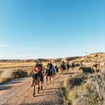 Da Las Vegas: Passeggiata a cavallo al tramonto nel deserto con cena BBQ