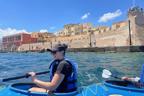 Chania: Tour mattutino in kayak lungo la costaTour mattutino in kayak: Concerie-Porto Veneziano-Lazareto