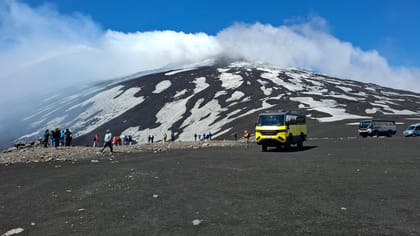 Sicily: Etna 3,000 m by 4x4 bus and volcanic cave with pick-up
