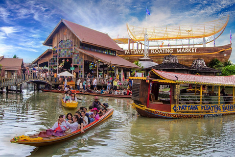 Pattaya: Sanctuary of Truth, Floating Market & Sunset Cafe