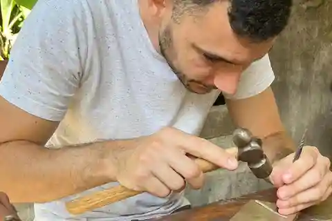 Bali: Oficina de fabrico de jóias de prata na aldeia de Sidemen