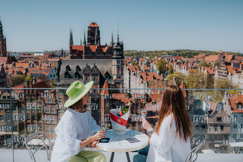 Centro de Gdansk:CENA Y ESPECTÁCULO restaurante con vistas espectaculares